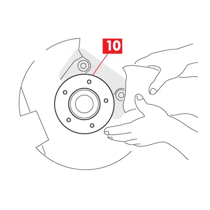 The support surface of the gripper is carefully cleaned.