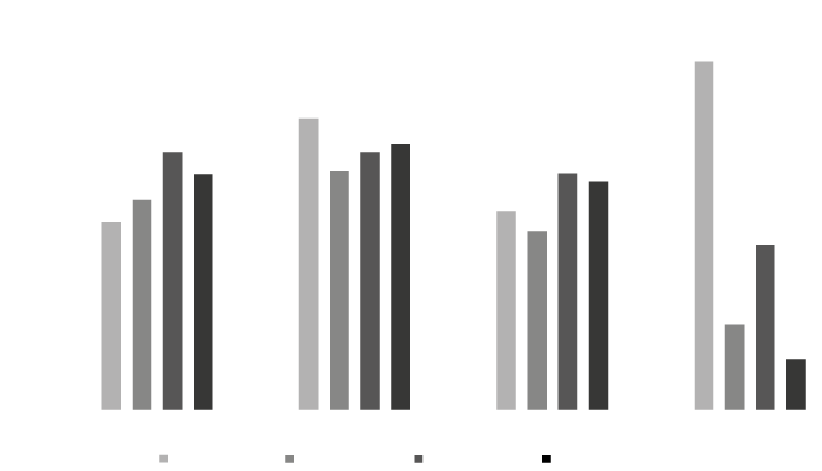 Xtra 제품군 차트: 퍼포먼스, 페이드, 마모