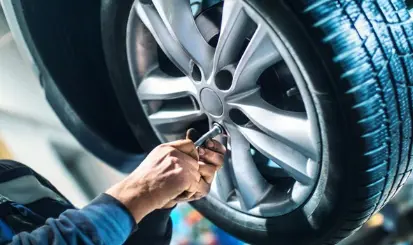 Reattaching a tire after a brake and rotor installation