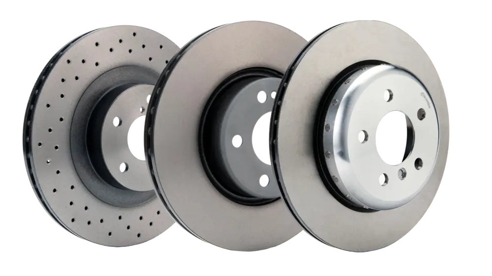 Three different Brembo brake rotors