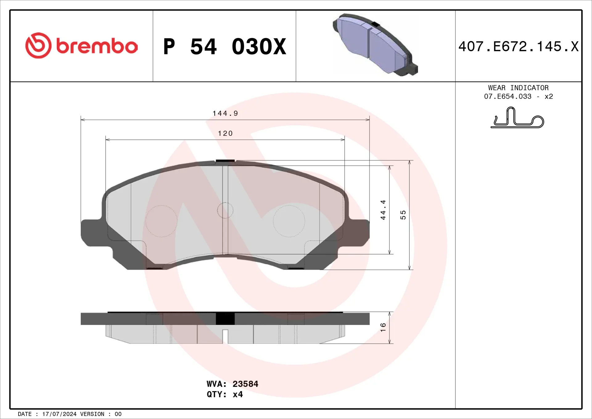 P 54 030X
