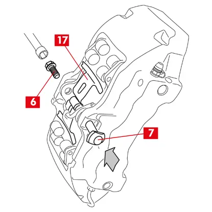 Positioning the spring, inserting the pin and tightening the fastening screw