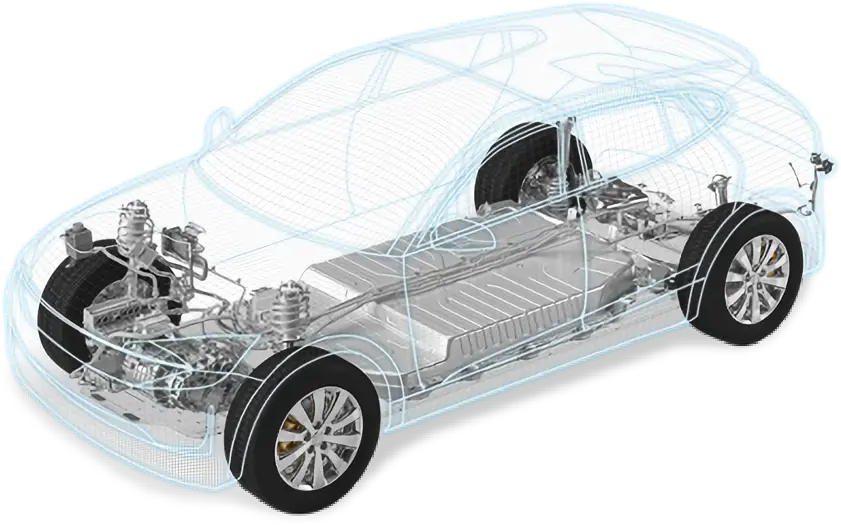 Illustratie van het remsysteem van een elektrische auto