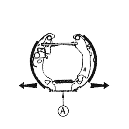 Preassembled kit: arrows indicating how to remove the bottom stirrup