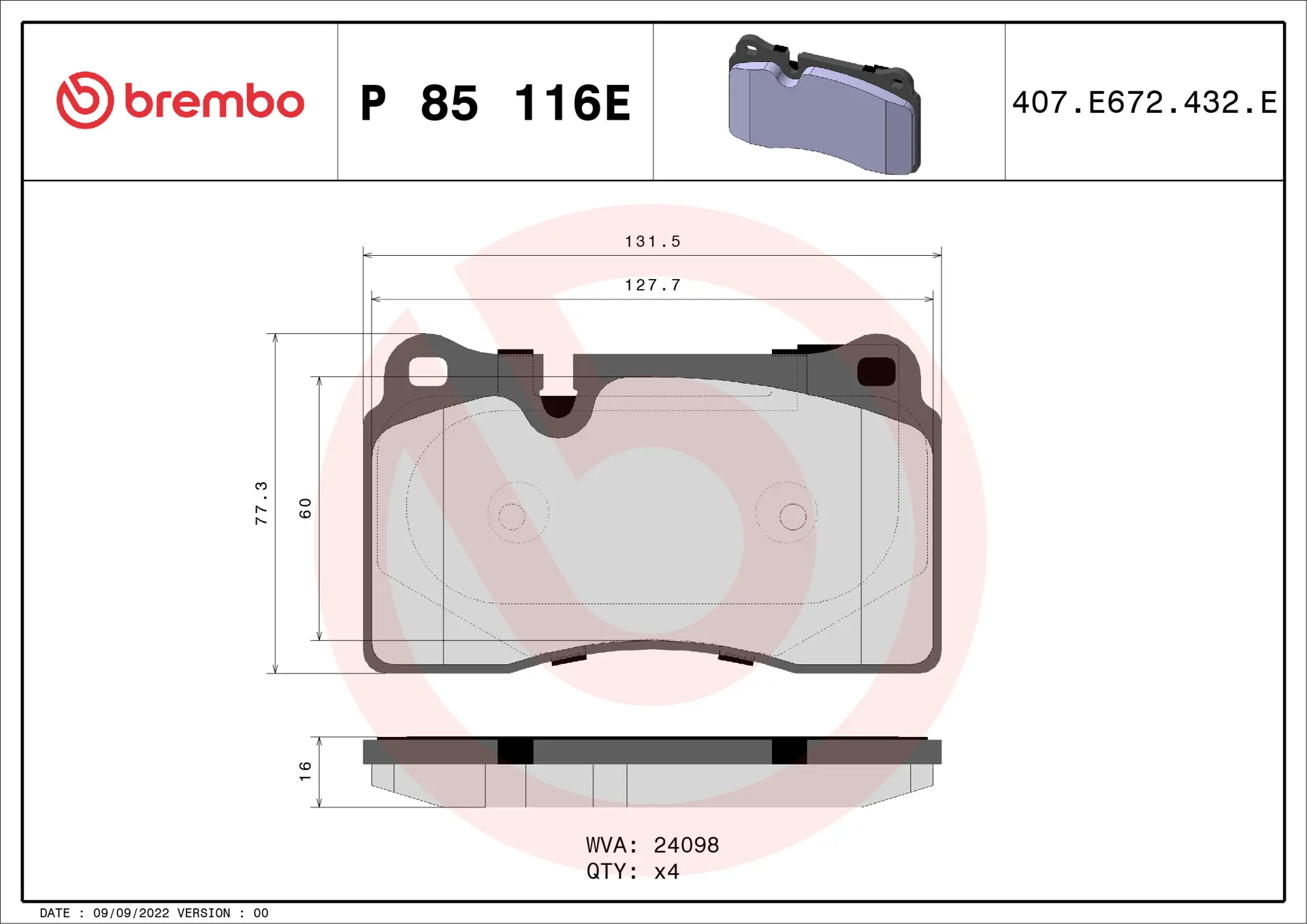 P 85 116E