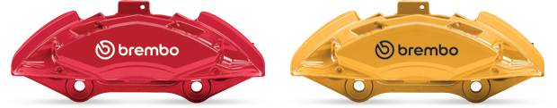Красный и желтый тормозной суппорт Brembo Xtra