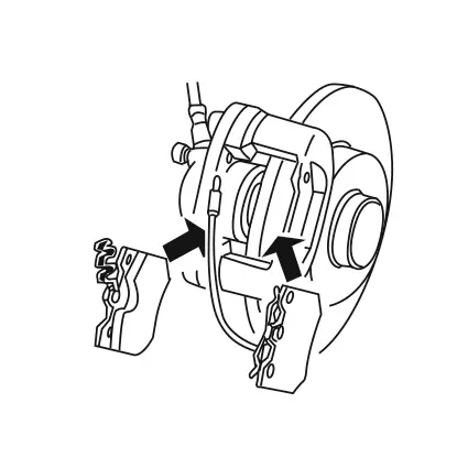 13. Fit the new pads, with the related springs and pins