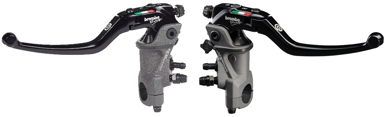 Pair of Brembo RCS CORSA CORTA brake master cylinders