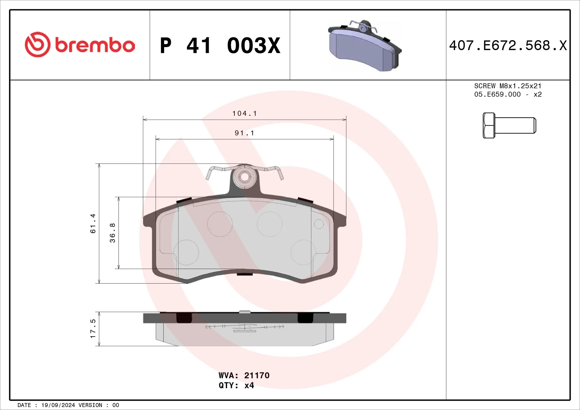 P 41 003X