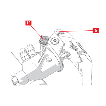 Düğme, rölanti piston hareketini ayarlar ve kol-tutacak mesafesini etkiler.